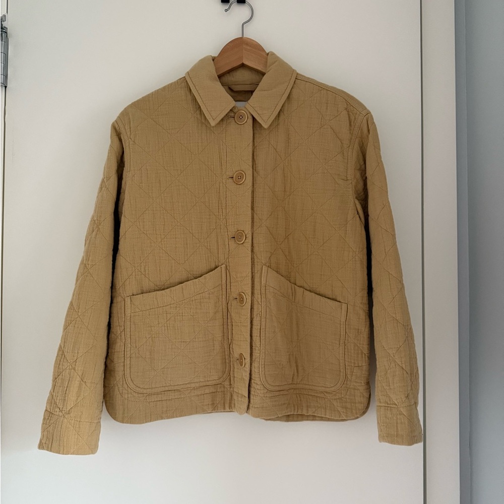 Madewell Tan Quilted Utility Jacket